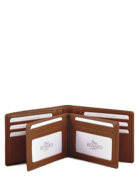 Wallet Leather Yves renard Brown foulonne 2374 other view 4