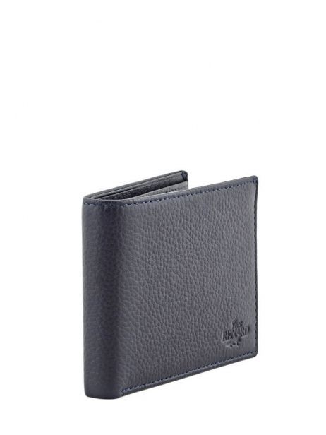 Wallet Foulonne Leather Yves renard Blue foulonne 2376 other view 2