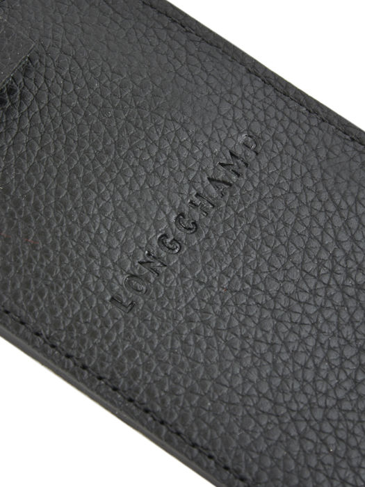 Longchamp Le foulonné Passport cover Black