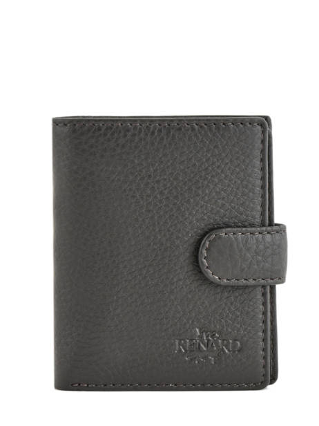 Leather Foulonné Card Holder Yves renard Brown foulonne 2331