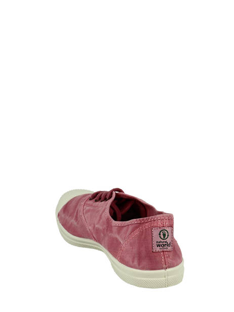 Sneakers Natural world Rose accessoires 102E vue secondaire 2