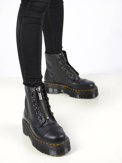 Sinclair Boots In Leather Dr martens Black unisex 22564001 other view 2