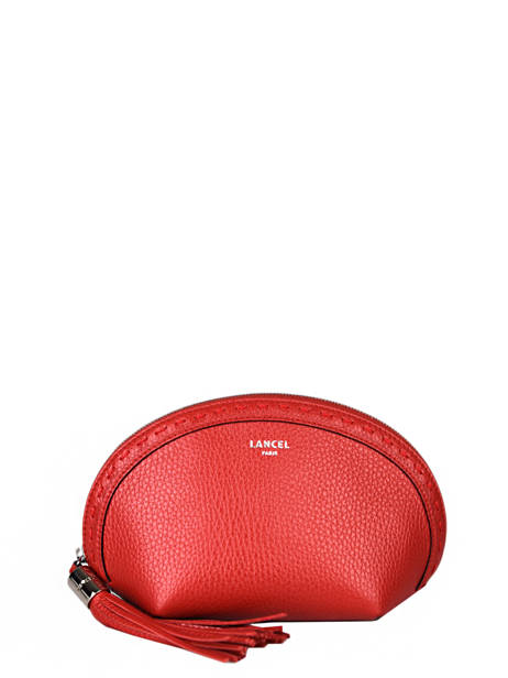 Leather Premier Flirt Pouch Lancel Red premier flirt A11134