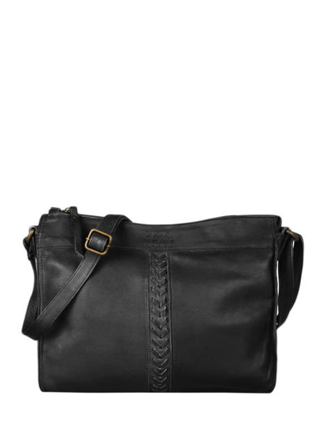 Sac Bandoulière Cow Cuir Basilic pepper Noir cow BCOW38