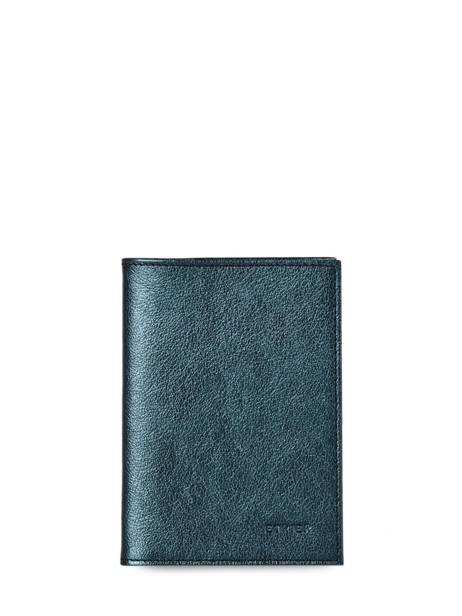 Leather Etincelle Irisée Passport Holder Etrier Blue etincelle irisee EETI025