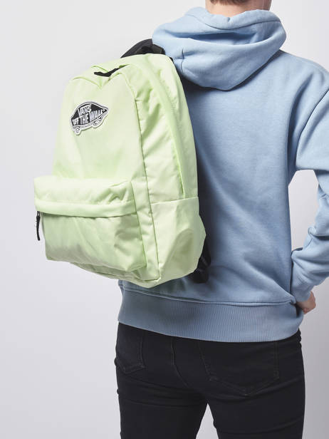 Sac à Dos 1 Compartiment Vans Vert backpack VN0A3UI6 vue secondaire 2