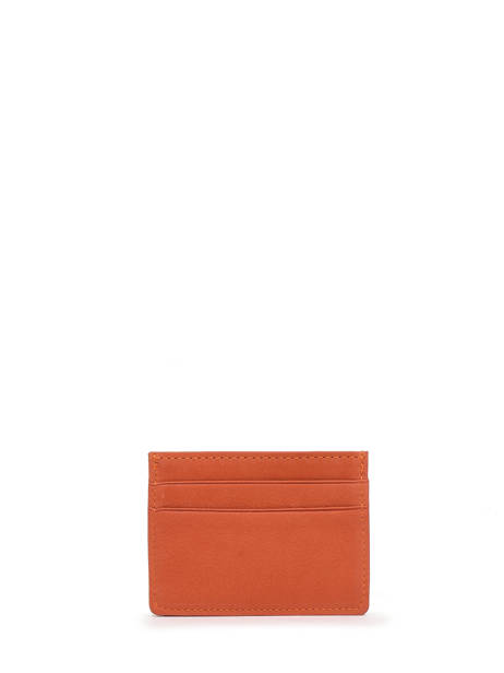 Leather Card Holder Etincelle Nubuck Etrier Orange etincelle nubuck EETN011 other view 2