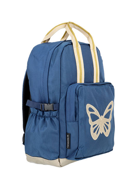 1 Compartment Backpack Caramel et cie Blue boheme FI other view 2