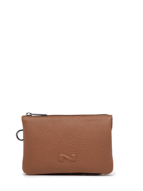 Trousse 2 Compartiments Cuir Nathan baume Marron original n 283N