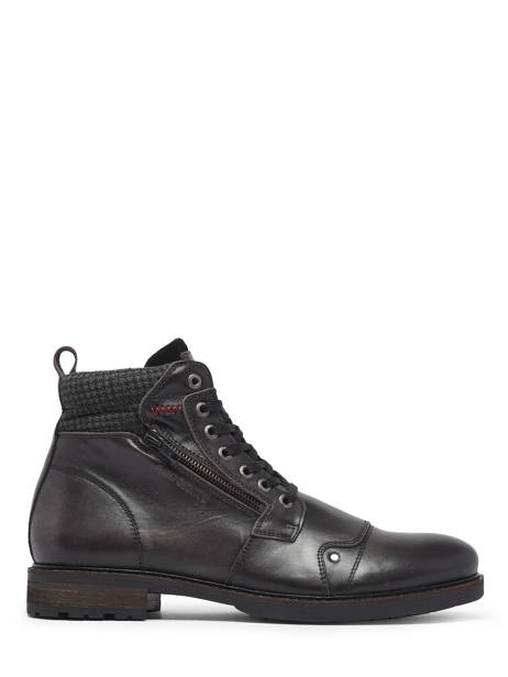 Boots Hamo In Leather Redskins Black men HAMO