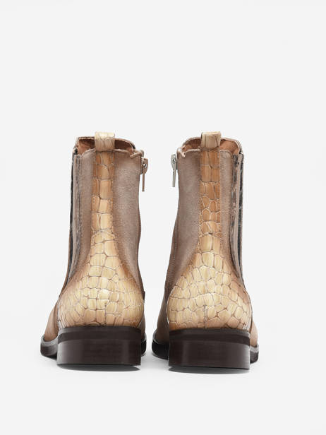 Boots In Leather Folie's Beige accessoires 5501 other view 4