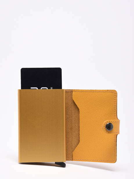 Card Holder Leather Secrid Yellow crisple MC other view 1
