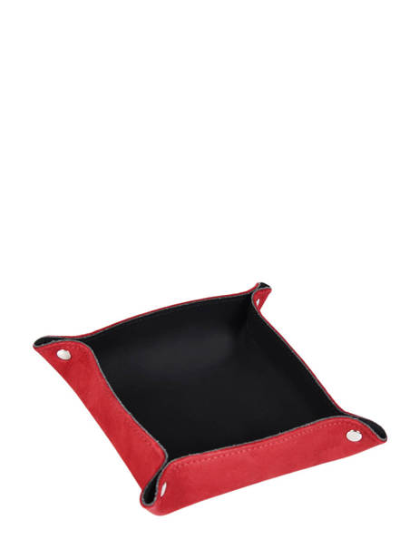 Leather Key Tray Etincelle Nubuck Etrier Red etincelle nubuck EETN656