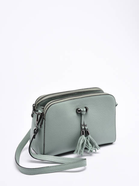 Leather Caviar Crossbody Bag Milano Green caviar CA21101 other view 2