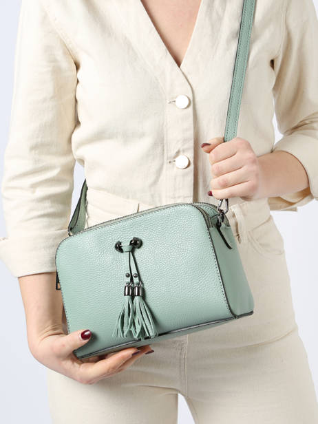 Leather Caviar Crossbody Bag Milano Green caviar CA21101 other view 1