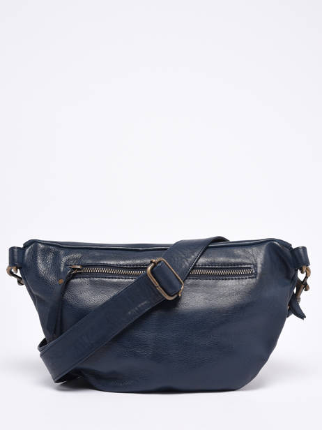 Sac Banane Cow Cuir Basilic pepper Bleu cow BCOW54 vue secondaire 4