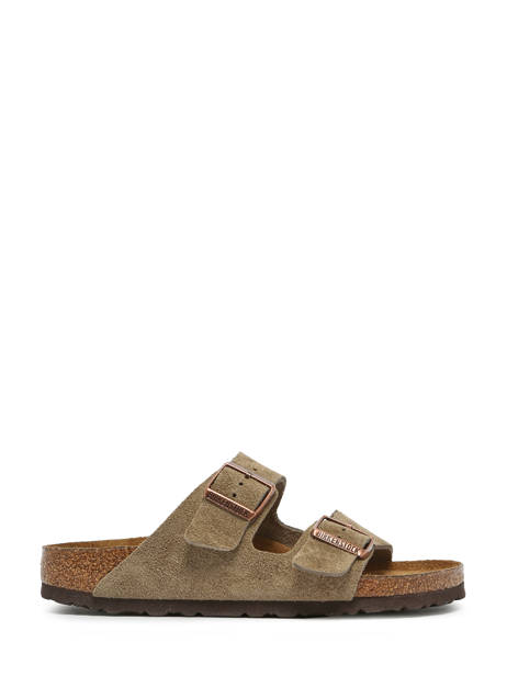 Mules Arizona En Cuir Birkenstock Beige women 951303