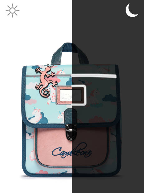 Sac à Dos 1 Compartiment Cameleon Bleu retro SD30 vue secondaire 9