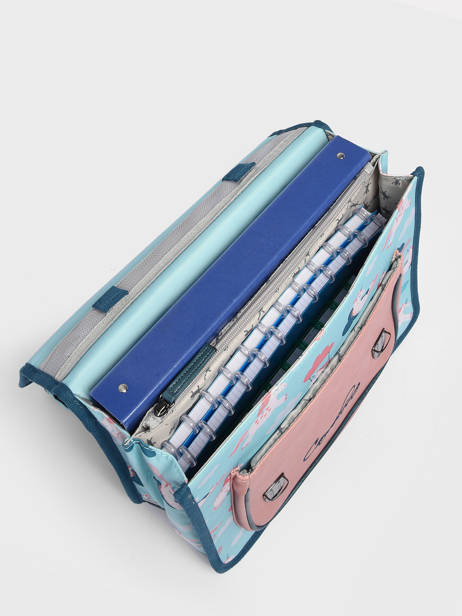 Satchel For Kids 2 Compartments Cameleon Blue retro CA35 other view 5