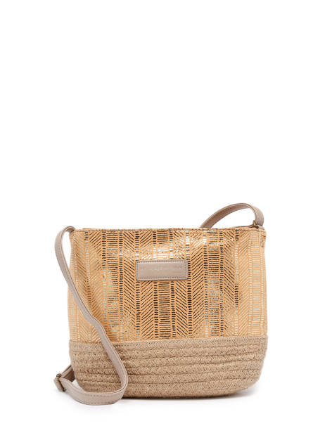 Crossbody Bag Irisé Raffia Le voyage en panier Orange guimauve PM289