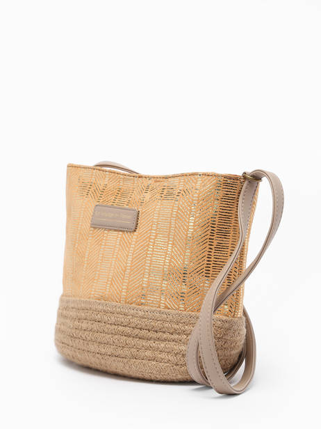 Crossbody Bag Irisé Raffia Le voyage en panier Orange guimauve PM289 other view 2