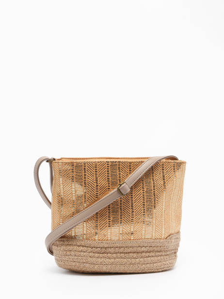 Crossbody Bag Irisé Raffia Le voyage en panier Orange guimauve PM289 other view 4