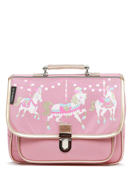 Cartable 1 Compartiment Caramel et cie Rose boheme FI