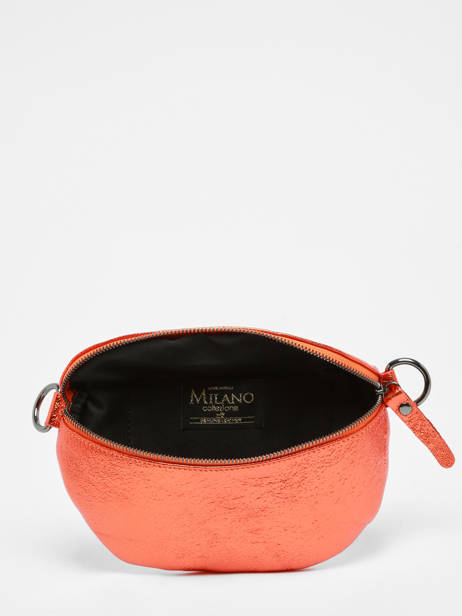 Sac Banane Nine Cuir Milano Orange nine NI19091N vue secondaire 3