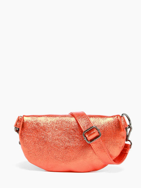 Sac Banane Nine Cuir Milano Orange nine NI19091N vue secondaire 4