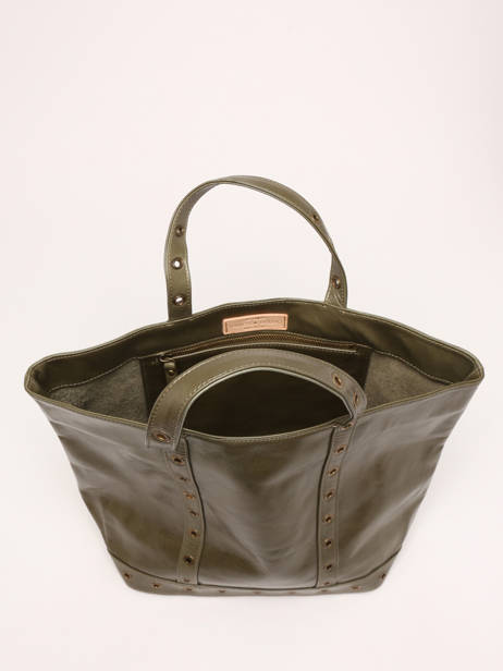 Sac Cabas M En Cuir Craquelé Vanessa bruno Beige cabas cuir 82V40413 vue secondaire 3