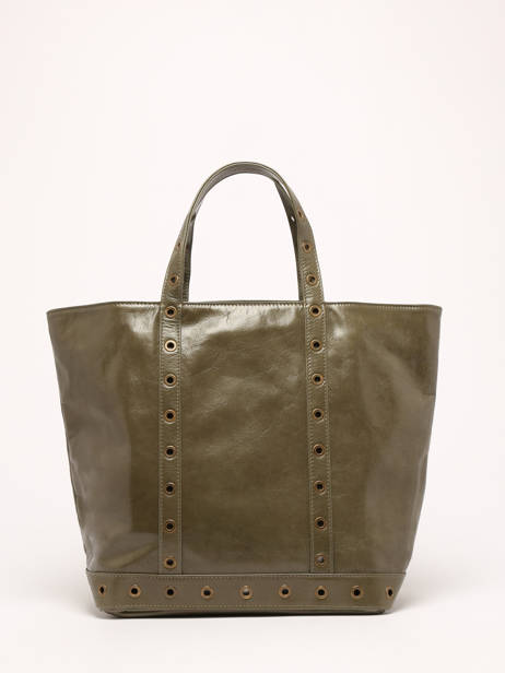 Sac Cabas M En Cuir Craquelé Vanessa bruno Beige cabas cuir 82V40413 vue secondaire 4
